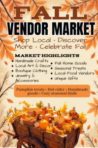 Kuning Fall Vendor Market Poster Template