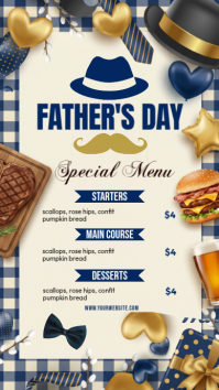 Yellow Joyful Father's Day Special Menu Instagram Story template