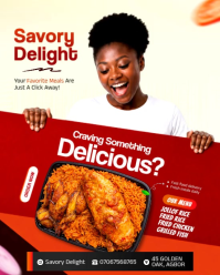 黄色 Food Delivery Instagram Portrait Template