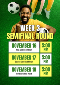 สีเหลือง Football Match Schedule A4 Template - Page 4