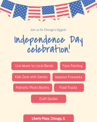 黄色 Fourth of July Celebration Instagram Portrait Template - Page 2