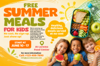 Geel Free Summer Meals for Kids Poster Template