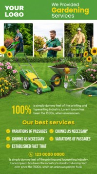 Yellow Joyful Gardening Services Instagram Story template