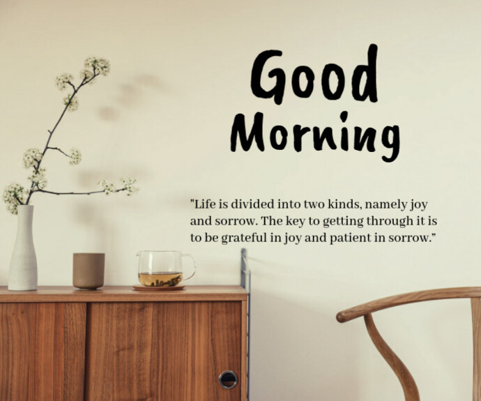 Yellow Joyful Good Morning Inspirational Quotes  Medium Rectangle Retângulo médio template