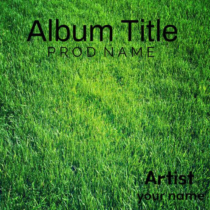 Yellow Joyful Grass Album Cover Template | PosterMyWall
