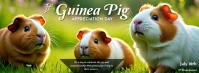 Yellow Joyful Guinea Pig Appreciation Day Facebook Cover Photo template