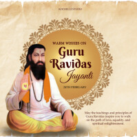 Yellow Joyful Guru Ravidas Jayanti  Instagram Post template