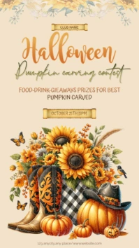 Yellow Joyful Halloween Instagram Story template