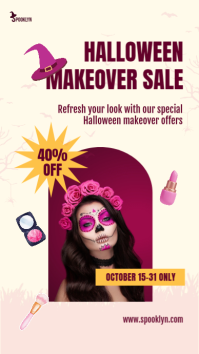 Yellow Halloween Makeover Sale Instagram Story Template - Page 1