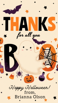 Yellow Halloween Thank You Instagram Story Template