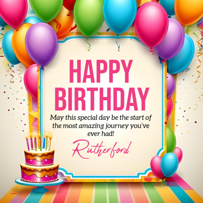 Yellow Joyful Happy Birthday Instagram Post Template PosterMyWall