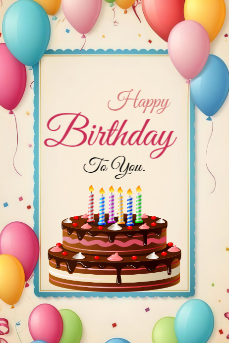Yellow Joyful Happy Birthday Templates 2025 And Online Greeting Cards ...