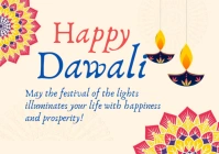 Yellow Joyful Happy Dawali Celebration  A5 template
