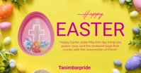 Yellow Joyful Happy Easter 2025 Facebook Shared Image template