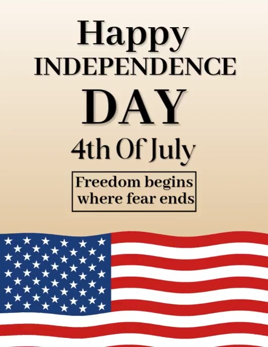 Yellow Joyful Happy Independence  Flyer (us Letter) template