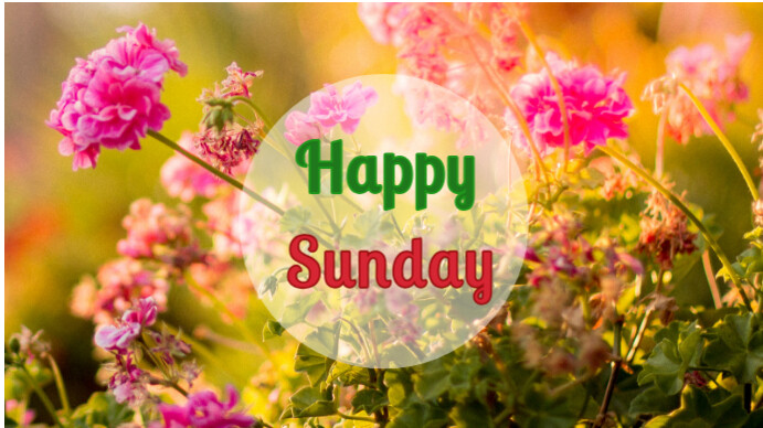 Yellow Joyful Happy Sunday Digital Display (16:9) template