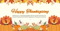 Yellow Joyful Happy Thanksgivin Facebook Event Cover template