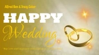 Yellow Joyful Happy Wedding Anniversary Video  Digital Display (16:9) template