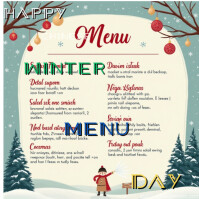Winter Menu Examples Winter Menu Template | PosterMyWall