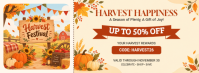 Yellow Harvest Festival Promotion Facebook Cover Photo Template