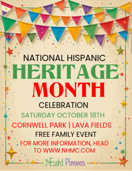 Plantilla de Yellow Joyful Hispanic Heritage Month Flyer Flyer (us ...