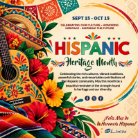 Jaune Hispanic Heritage Month Cuadrado Template