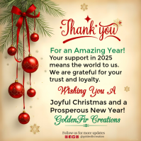 Yellow Joyful Holiday Appreciation Square (1:1) template