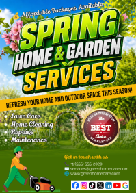 Jaune Home and Garden Services A5 Template