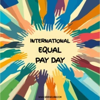 Yellow Joyful International Equal Pay Day Instagram Post template