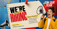 Yellow Job Recruitment delt Facebook-billede Template