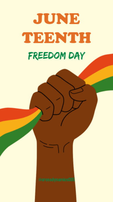 Yellow Joyful Juneteenth Freedom Day Instagram Story template