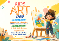 Gul Kids Art Camp ไปรษณียบัตร Template