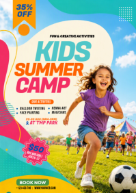 Kuning Kids Summer Camp A4 Template