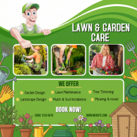 Yellow Joyful Lawn and Garden Care Instagram Post template