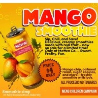 Yellow Joyful Mango Smoothie Best Seller  Logo template
