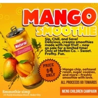 Yellow Joyful Mango Smoothie Best Seller  Logo โลโก้ template