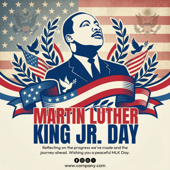 Copy of Yellow Joyful Martin Luther King Jr Instagram Post | PosterMyWall