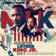 Yellow Joyful Mlk Day Instagram Post template