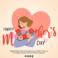 Yellow Joyful Mother's Day Celebration Square Video template
