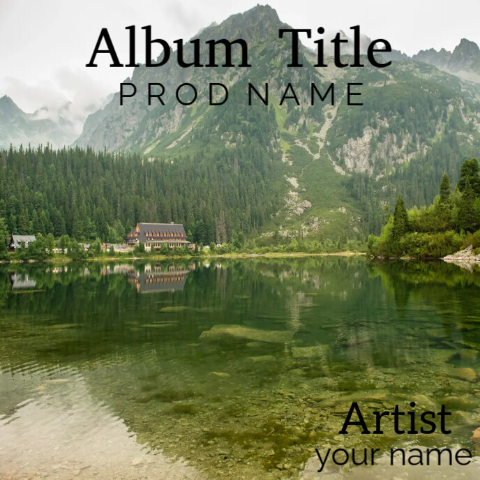 Yellow Joyful Mountain Album Cover Template | PosterMyWall