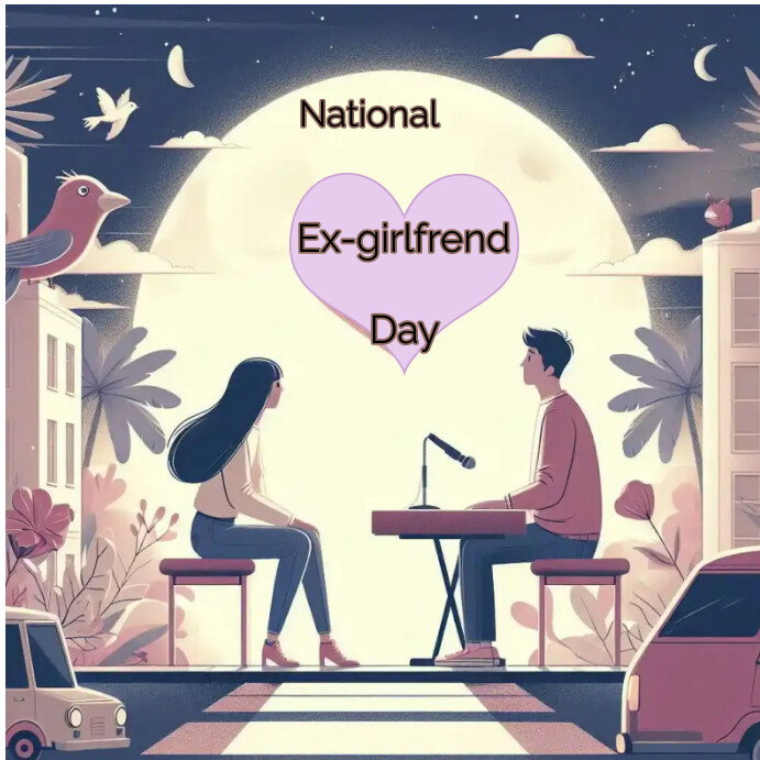 Plantilla de Yellow Joyful National Ex Girlfriend Day Ins | PosterMyWall