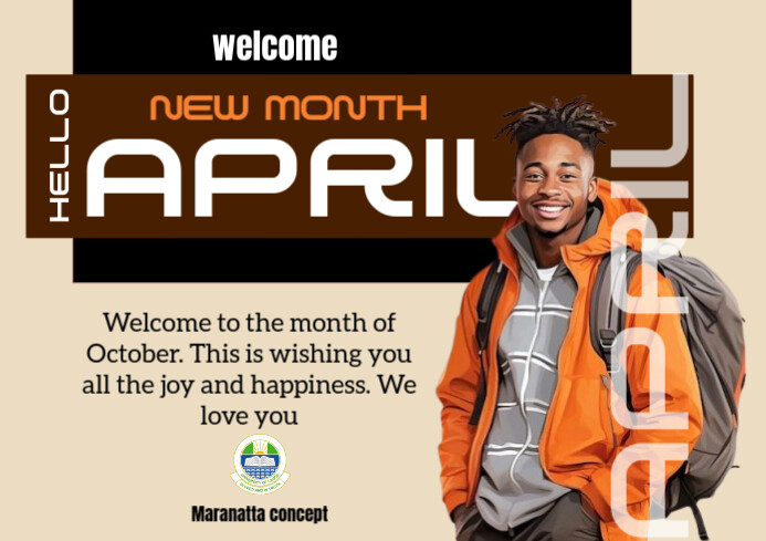 Yellow Joyful New Month A4 template