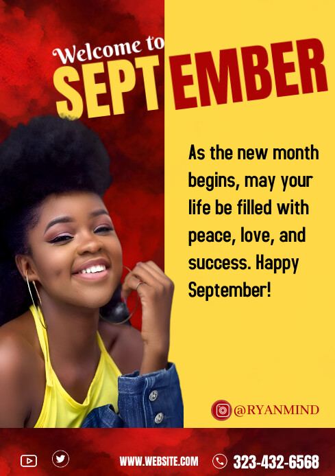 Yellow Joyful New Month Flyer Template A4 | PosterMyWall