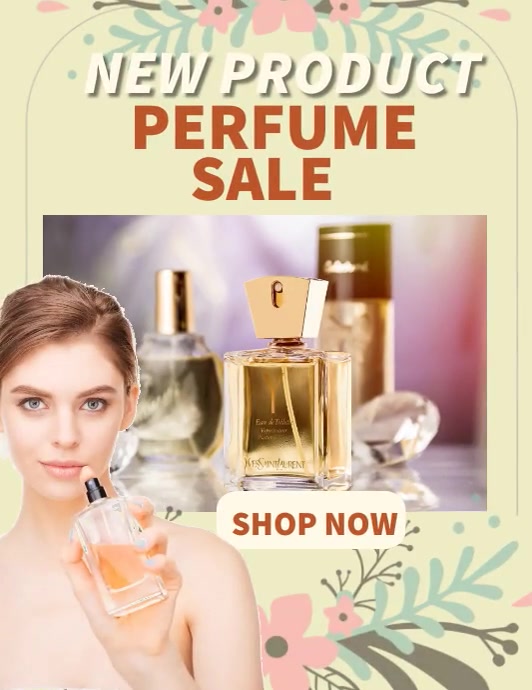 Yellow Joyful New Product Perfume  Flyer (us template