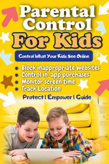 Modèle Yellow Joyful Parental Control Poster | PosterMyWall