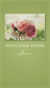 Yellow Joyful Pastel Green Flower Colors Instagram Story template