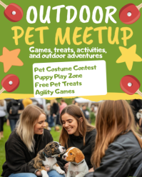 Yellow Pet Meetup Instagram Portrait Template
