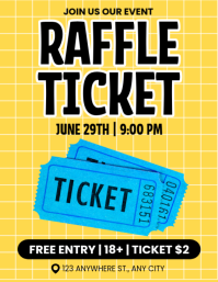Yellow Raffle Event Ulotka Template