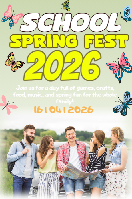 School Spring Fest Posters Template | PosterMyWall