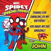 Amarillo Birthday Thank You Instagram-opslag Template